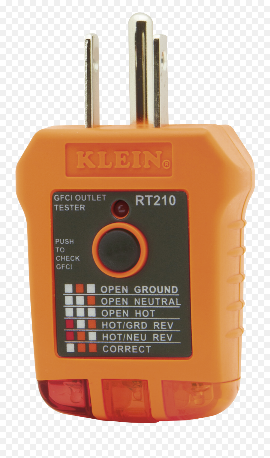 Gfci Receptacle Tester - Rt210 Klein Tools For Klein Receptacle Tester Png,Outlet Png