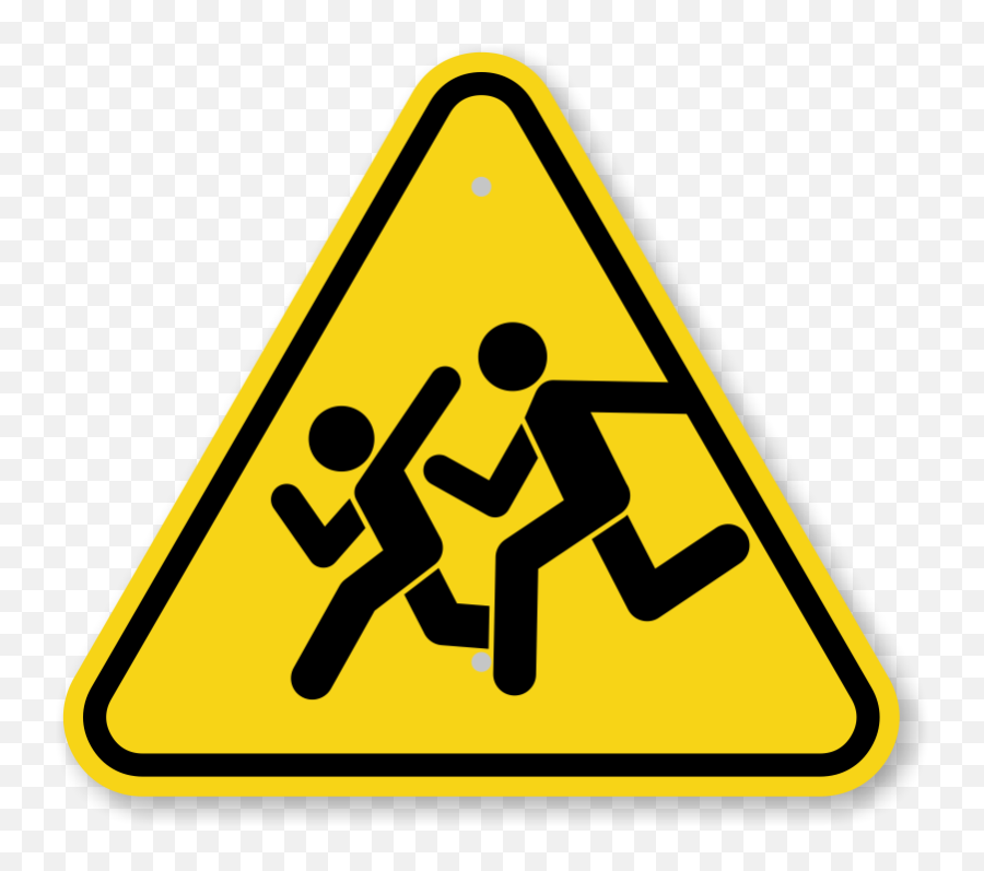 Pedestrians Children Crossing Sign Symbol - Triangle Shape Hospital Fall Risk Sign Png,Pedestrian Png