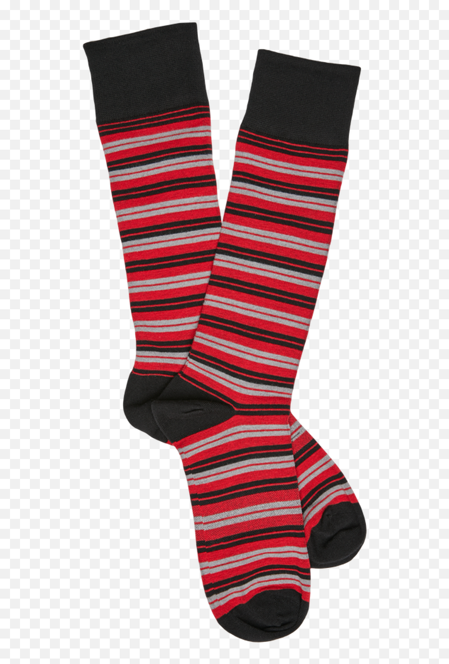 Red And Black - Double Stripe Socks For Teen Png,Black Stripe Png
