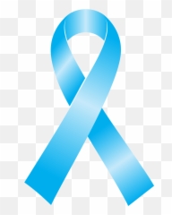 Prostate Cancer Awareness Ribbon Breast - Blue Transparent Background png