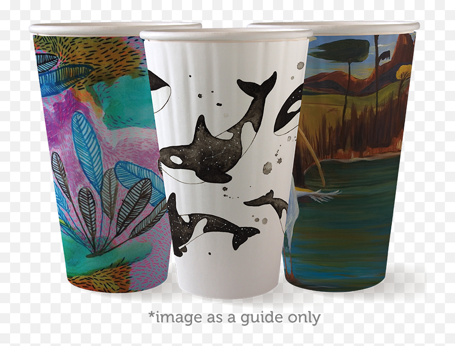 Art Series 16oz Double Wall Coffee Cup Dash Packaging - Coffee Cup Png,Double Cup Png