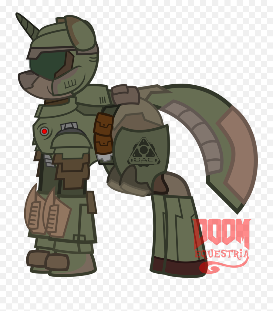 Oc Pony - Unicorn Doom Slayer Png,Doomguy Transparent