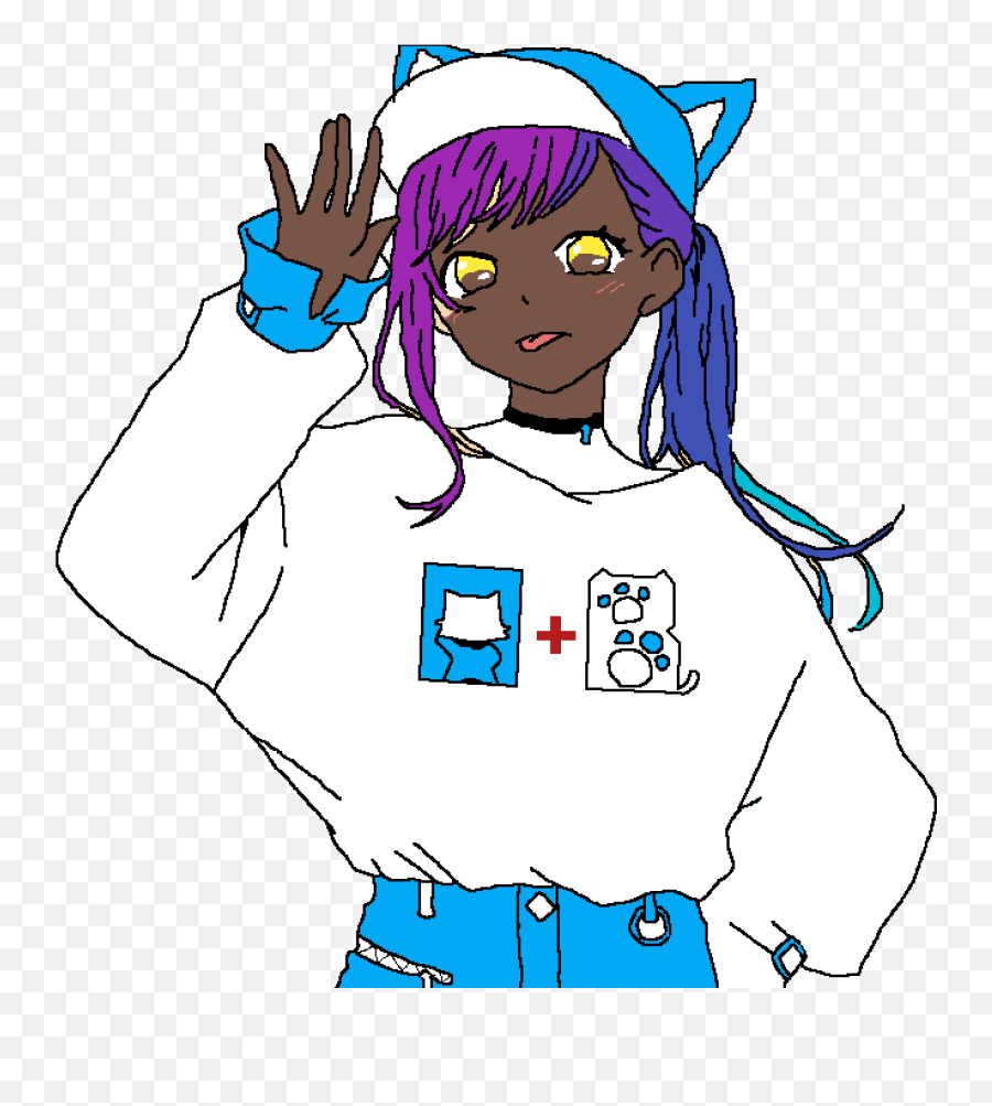 Editing Anime Girl Doing Her - Free Online Pixel Art Drawing Fictional  Character Png,Anime Mouse Icon - free transparent png images 