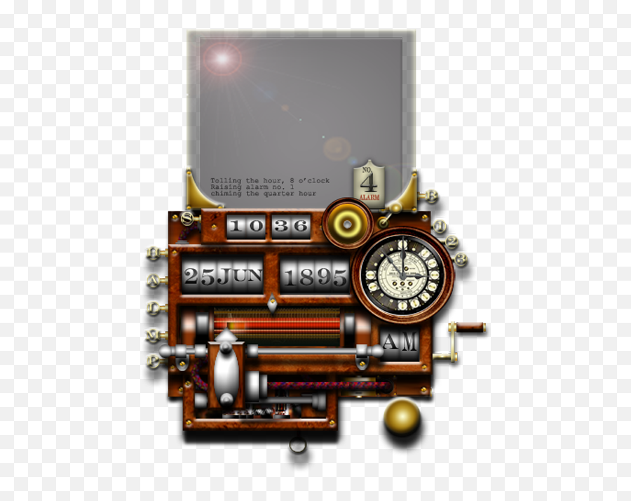 Showcase Of Unique Steampunk Web Design U0026 Resources - Win Xp Clock Gadgets Png,Steampunk Icon Png