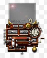 Showcase Of Unique Steampunk Web Design U0026 Resources - Win Xp Clock Gadgets png