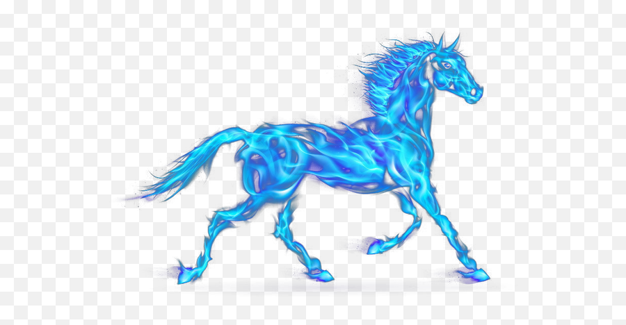 Blue Flame Horse Png Download - Blue Fire Horse Png,Blue Flame Png