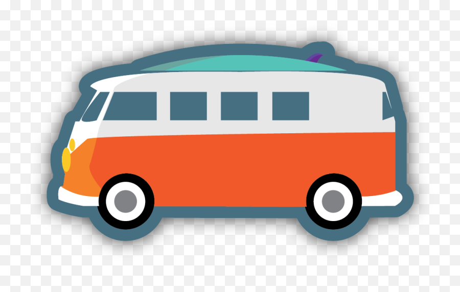 Surf Bus - Stickers Northwest Commercial Vehicle Png,Bus Icon Free