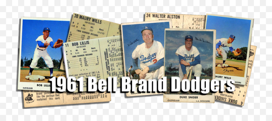 Buy 1961 Bell Brand Dodgers Baseball Cards Sell - College Baseball Png,Dodgers Png