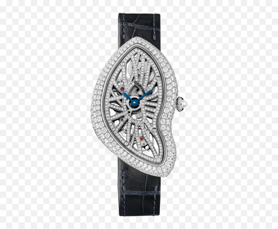 Crhpi00935 - Crash Skeleton Watch Platinum Leather Cartier Crash Platinum Skeleton Png,Icon A5 Crash