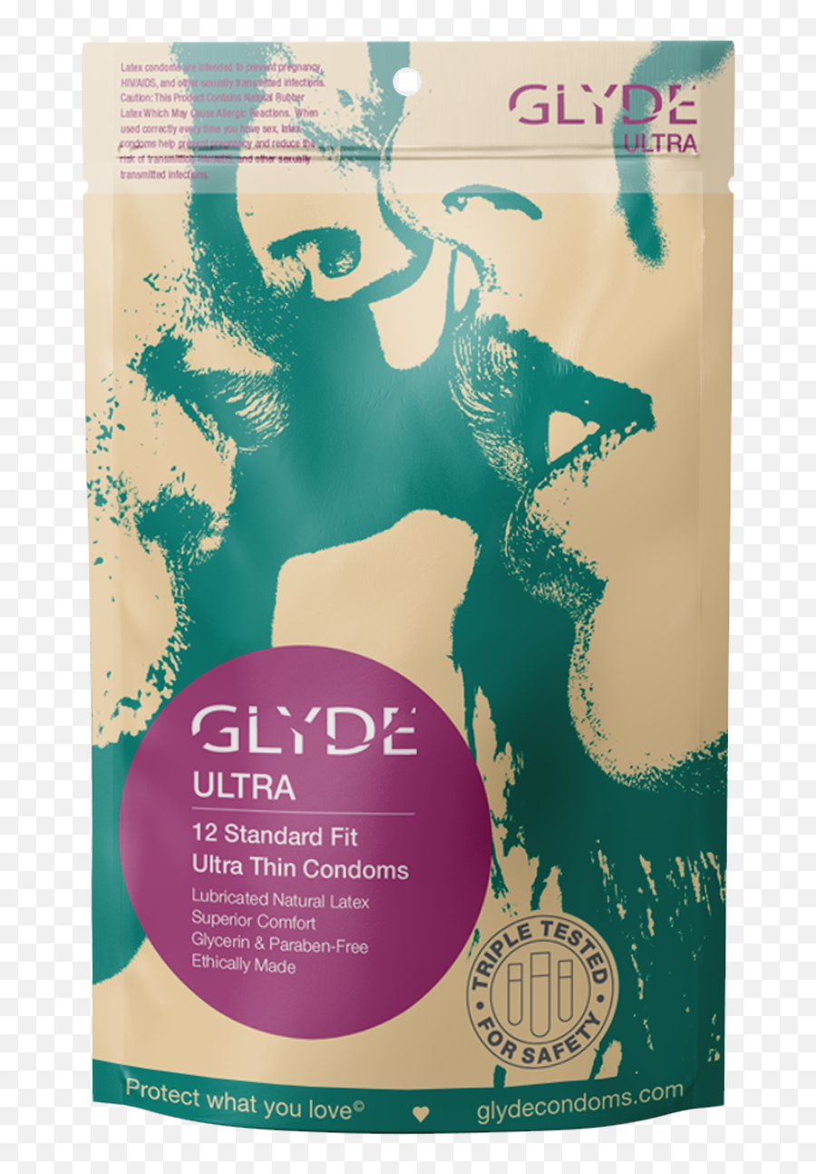 Glyde Ultra Thin Standard Fit 12 - Count Organic Condoms Png,Condom Png