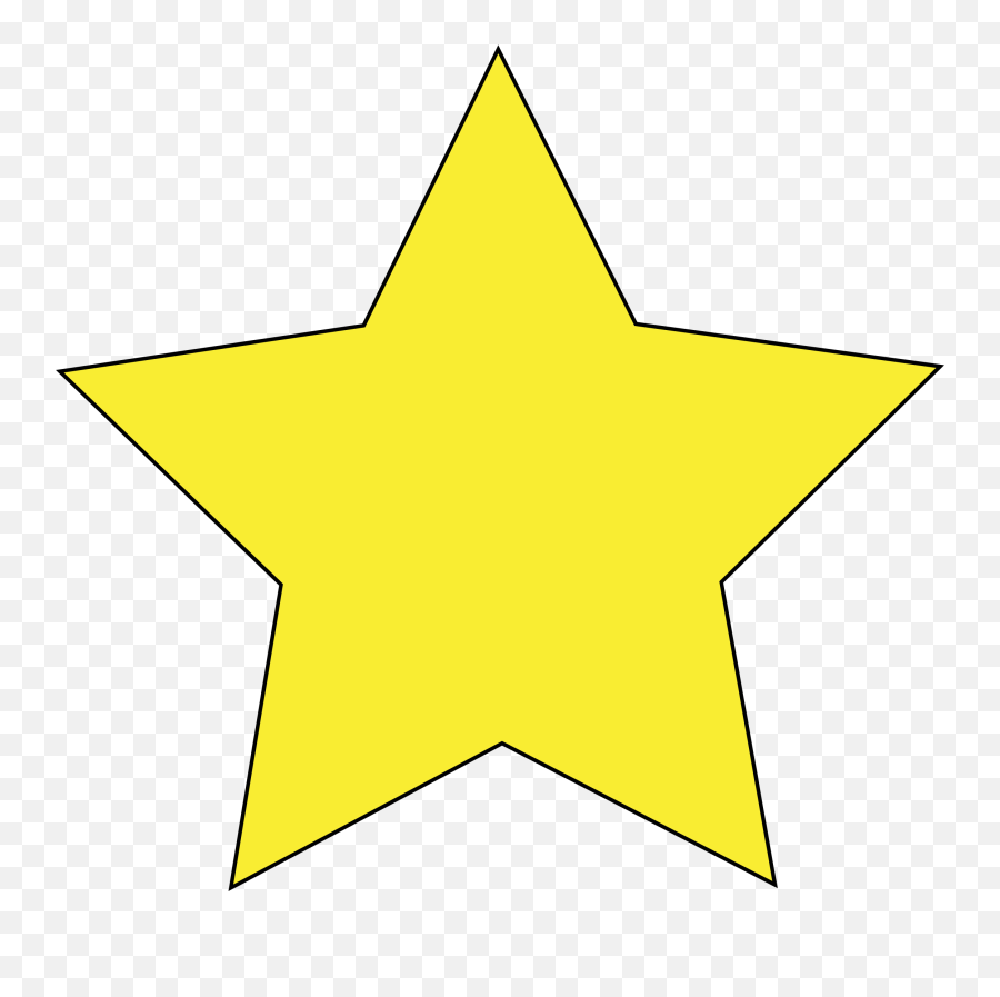 Simple Star Clip Art - Transparent Background Yellow Star Png,Yellow Stars Png