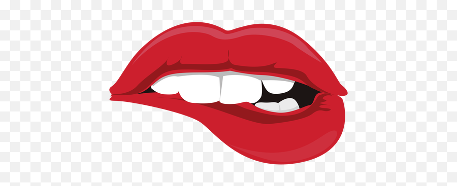 Cartoon Lips Png Picture - Lip Biting Png,Lips Png