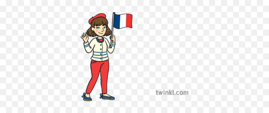 French Person Holding Flag France Open Eyes Chinese - French Person With Flag Png,French Flag Transparent