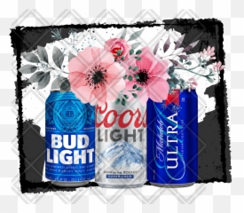 Download Beer Flower Blue Bottle Ultra Coors Light Bid - With Flowers Svg png