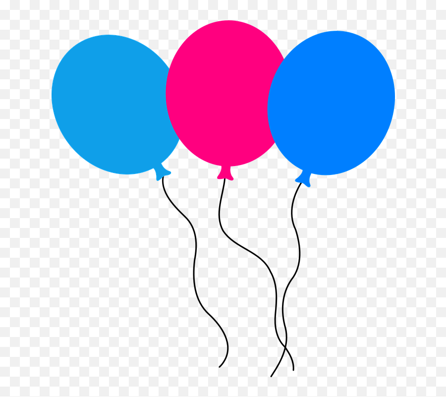 Balloons Decoration Blue - Free Vector Graphic On Pixabay Balloons Clip Art Png,Blue Balloons Png