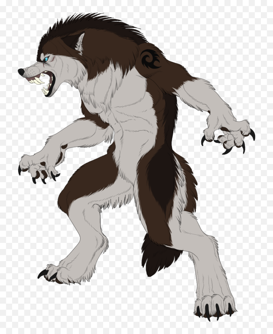 Download Drawn Wolfman Mixed Animal - Fenrirsulfer Werewolf Lines Png,Werewolf Png