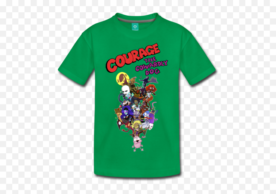 Courage The Cowardly Dog Kidsu0027 Premium T - Shirt U2013 Tfut Apparel Green Courage The Cowardli Dog T Shirt Png,Courage The Cowardly Dog Png