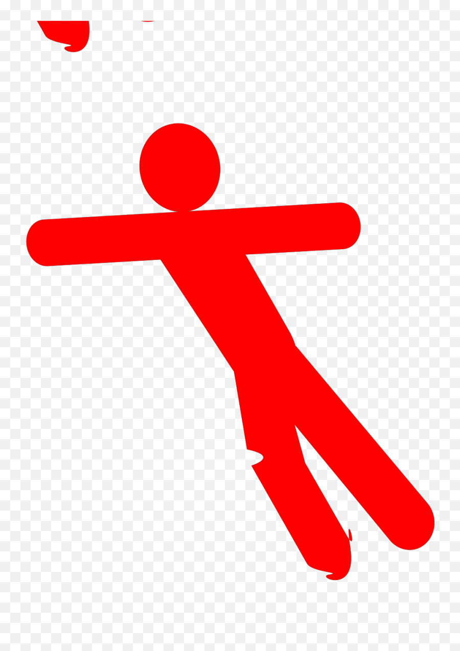 Red Falling Man Clip Art Png