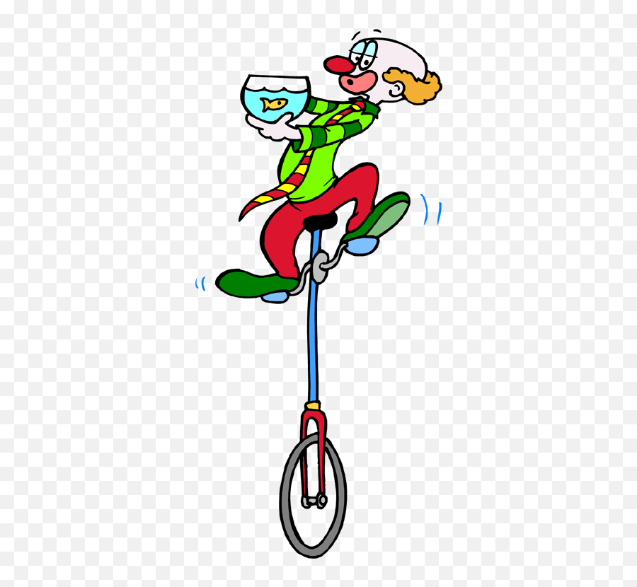Download I - Clown On Tall Unicycle Full Size Png Image Clown On A Tall Unicycle,Unicycle Png