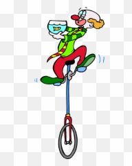 Download I - Clown On Tall Unicycle Full Size Png Image Clown On A Tall Unicycle,Unicycle Png