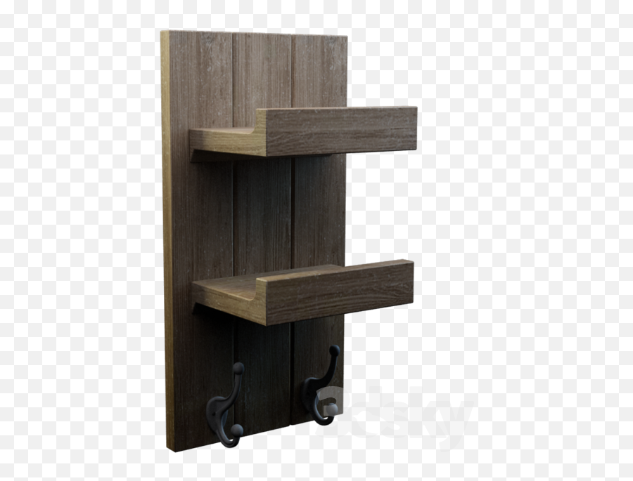 Wooden Shelf With Hooks Png U0026 Free - Bookcase,Shelf Png