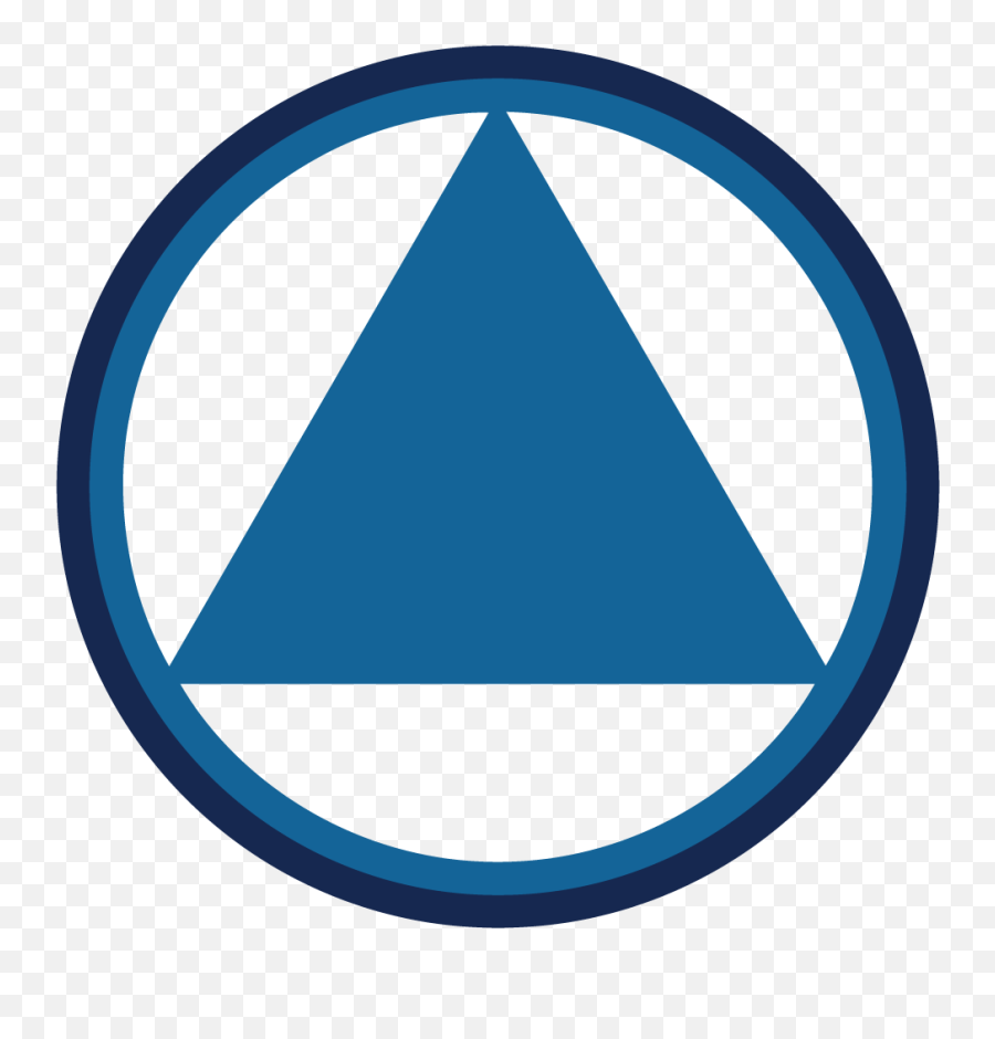 Aa - Logobluewhite Ottawa Area Intergroup Of Alcoholics Vertical Png,Blue Triangle Logo