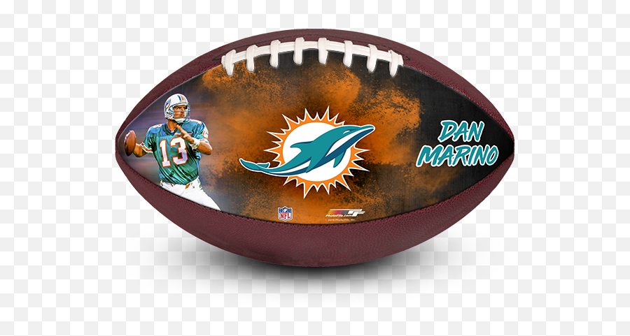 Make - Aball Nfl Dan Marino Dolphins Birthday Mini Nfl Ball Png,Miami Dolphins Logo Png