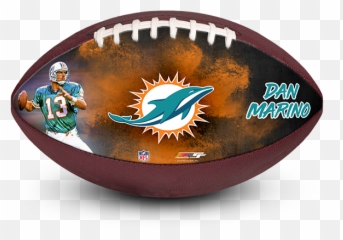 Make - Aball Nfl Dan Marino Dolphins Birthday Mini Nfl Ball Png,Miami Dolphins Logo Png