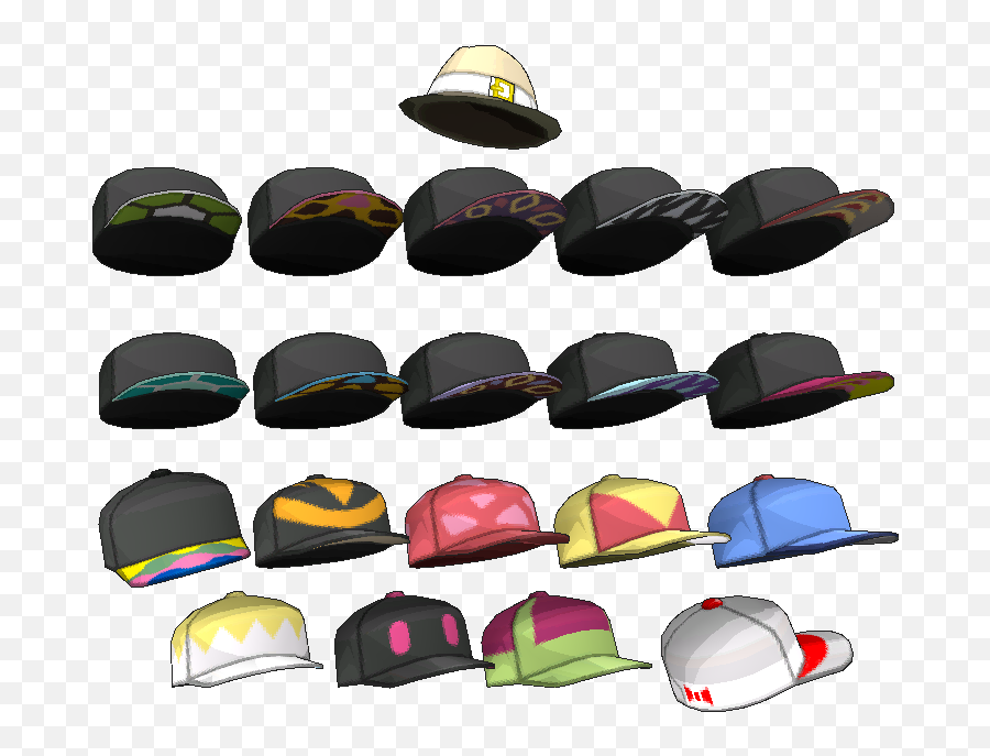 3ds - Pokémon Sun Moon Hats Male The Models Resource Hard Png,Pokemon Sun And Moon Logo Png