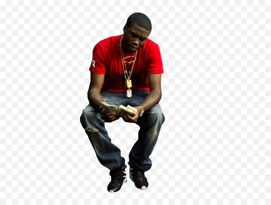 Meek Mill Sitting With Money - Meek Mill Transparent Png,Meek Mill Png