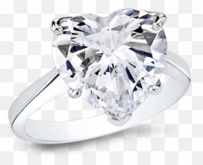 Heart Shape 100 Ct 14k Ring - Shaped Engagement Cubic Zirconia Rings png