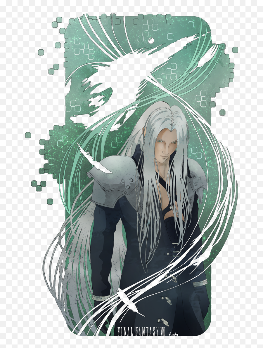 Download Hd Pin Linwe Lossehelin - Sephiroth Art Final Fantasy Png,Sephiroth Png