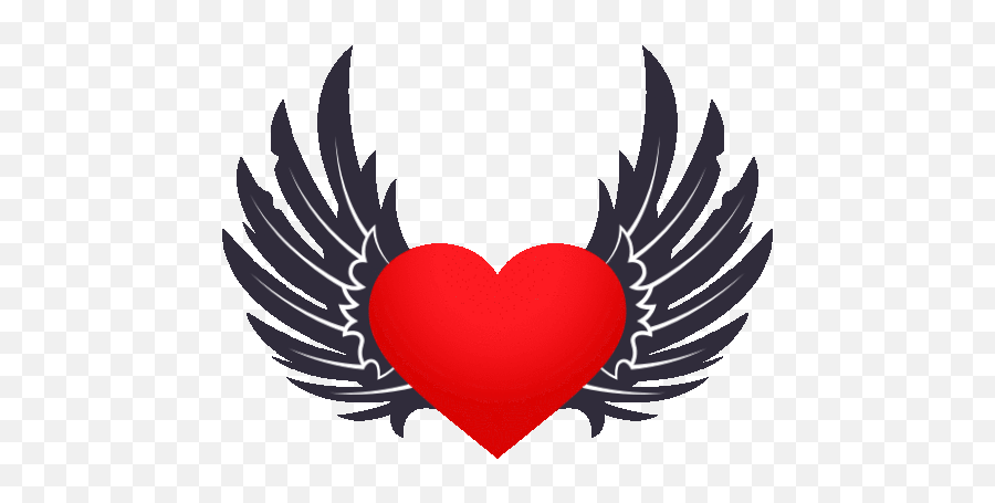 Heart With Wings Joypixels Gif - Girly Png,Heart With Wings Icon