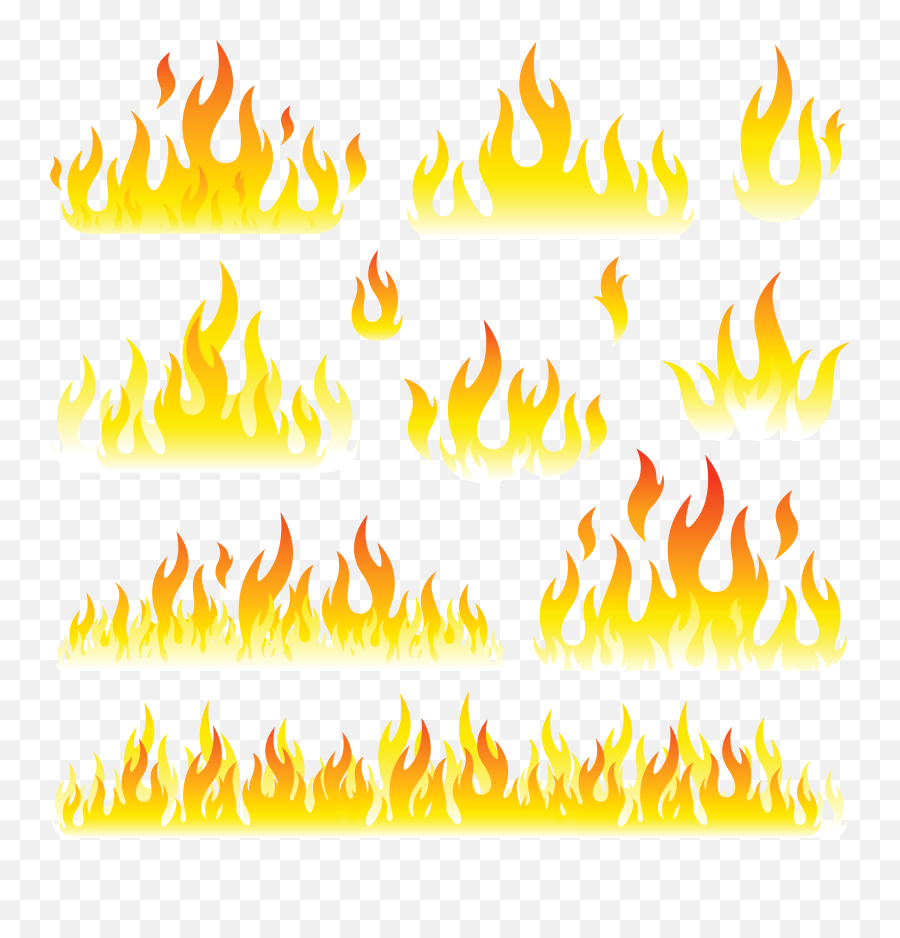 311944 Png Free Clipart - 334 Flames Clipart Transparent,Fire Vector Png