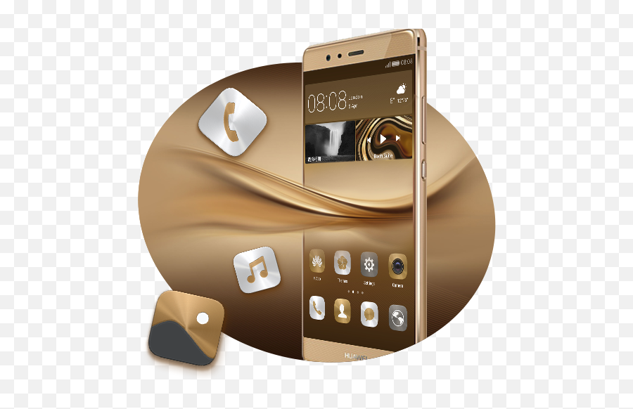 P8 P10 Gold Wallpaper Icon Pack Apk - Huawei P9 Png,Icon Wallpaper For Android
