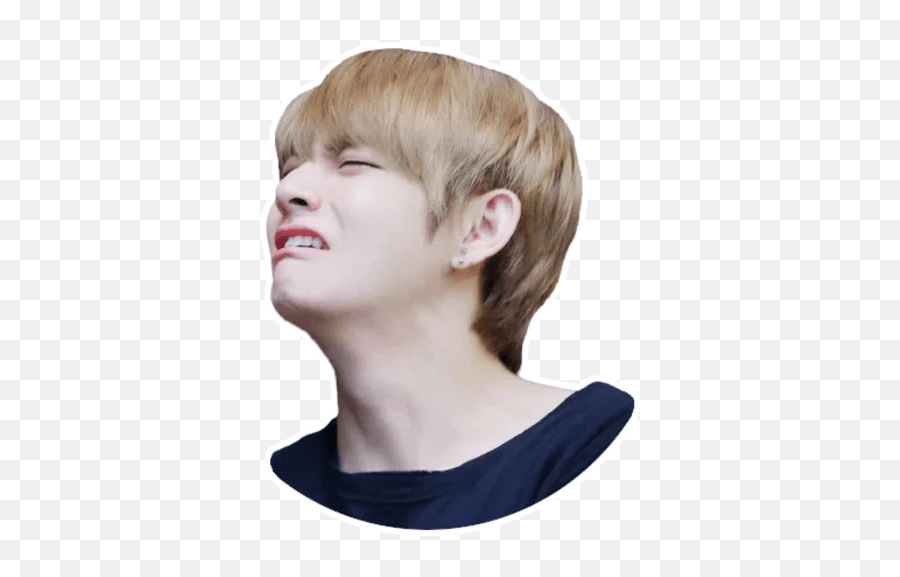 Taehyung - Telegram Sticker English Hair Design Png,Taehyung Circle Icon