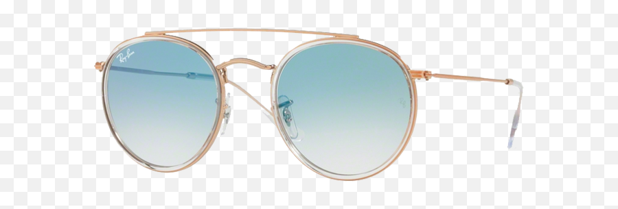 Ray - Ban Round Double Bridge Copper Gradient Blue Lens Eyeshop France Ray Ban Rb 3647n 90683f Png,Rayban Icon