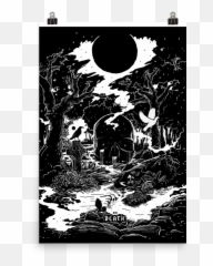Death Tarot Card Art Poster - Death Tarot Card Png,Tarot Card Png