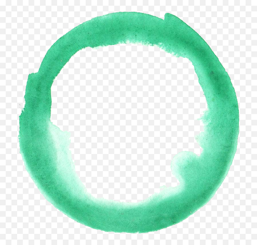 6 Green Watercolor Circle - Green Watercolor Circle Png,Green Circle Png