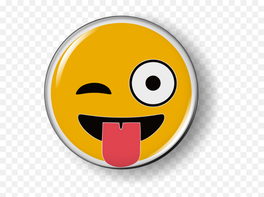 Smiley Face 3d Domed Emblem Png Icon