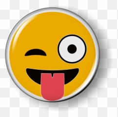 Smiley Face 3d Domed Emblem Png