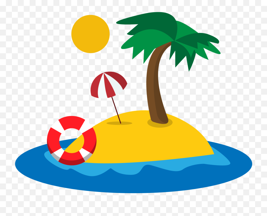 Library Of Beach Island Png Files - Island Cartoon Png,Beach Clipart Transparent Background