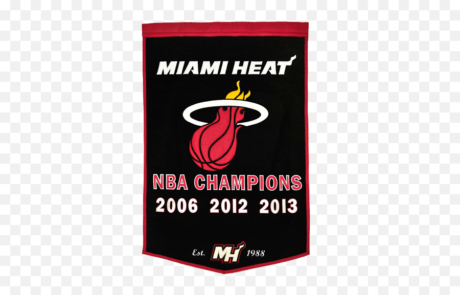 Miami Heat Nba Finals Championship Dynasty Banner - With Hanging Rod Poster Png,Miami Heat Logo Transparent