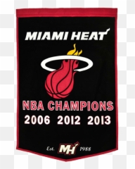 Miami Heat Nba Finals Championship Dynasty Banner - with hanging rod Poster png