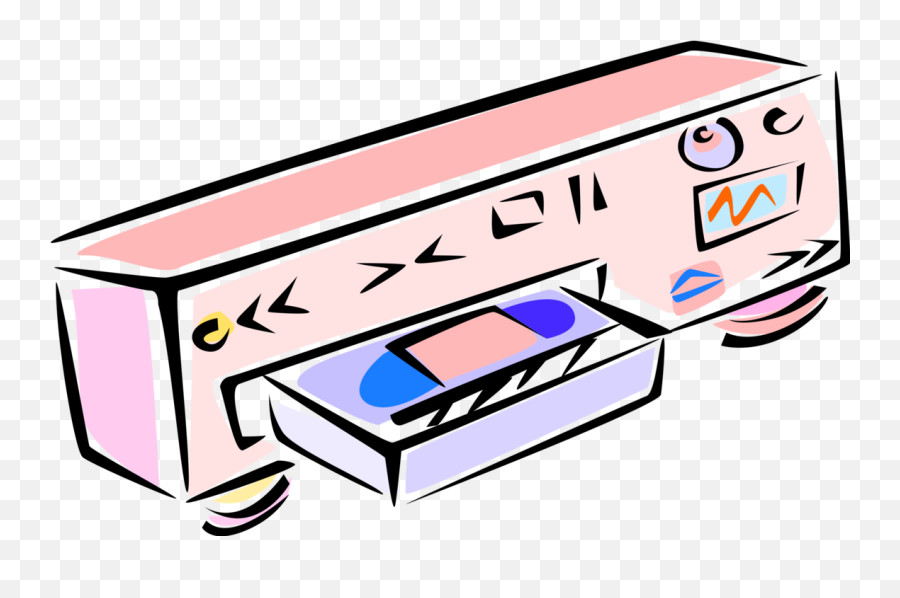 Vector Illustration Of Video Cassette Recorder Vcr - Videocassette Recorder Png,Vcr Png