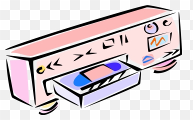 Vector Illustration Of Video Cassette Recorder Vcr - Videocassette Recorder Png,Vcr Png