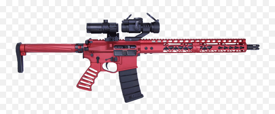 Ar15 Png - Guntec Red Minimalist Stock,Ar15 Png