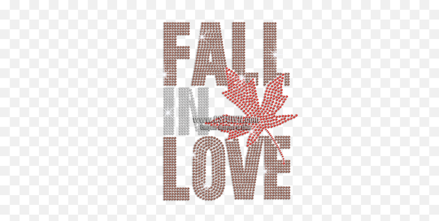 Download Fall In Love Red Maple Leaf - Graphic Design Png,Rhinestone Png