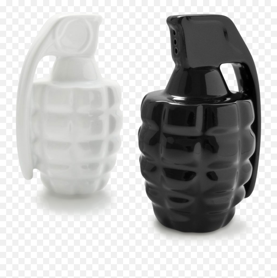 Boom Porcelain Hand Grenade Salt U0026 Pepper Shaker Set - Weird And Cool Salt And Pepper Shakers Png,Hand Grenade Png