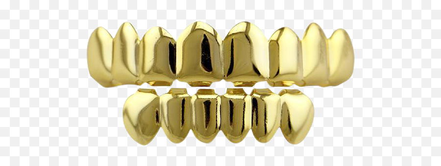 Gold Grillz With Finish Set - Transparent Grill Teeth Png,Gold Teeth Png